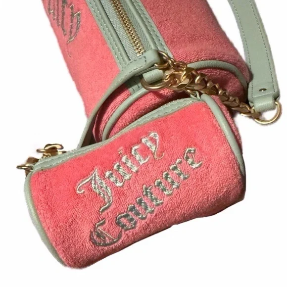 BNWT RARE & HTF Juicy Couture Pink Lemonade Barrel Bag - Picture 4 of 6